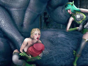 elfs fuck with giant monster.