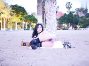 户外露出 疯狂喷水 鼓浪屿沙滩景区