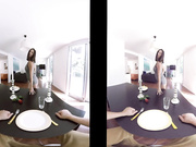 Mother Noemi suck and fuck lucky son in VR porn