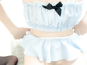 苗條身材長腿白虎妹子穿著情趣透視黑絲裝鏡頭前搔首弄姿挑逗狼友 翹著屁股看逼逼誘惑十足 對白清晰