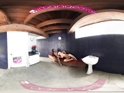 Virtual Reality The Pool House Girls lesbian session - 360 degrees
