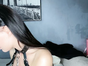 国外眼镜御姐爆炸身材SM情趣套装无毛肥穴假屌爆插