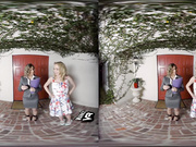 Threesome With Hot MILF and Cute Teen in VR